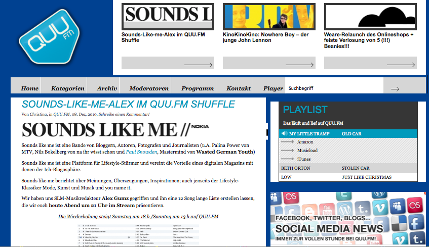 Sounds Like Me funkt auf QUU.FM Bild 22 Sounds Like Me funkt auf QUU.FM